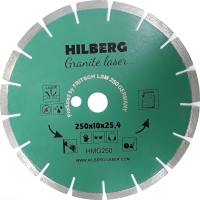 Диск алмазный отрезной 250*32/25,4*10 Hilberg Гранит Лазер HMG250_0