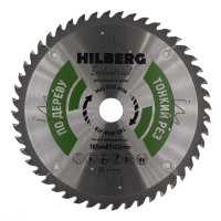 Диск пильный Hilberg Industrial Дерево тонкий рез 165*20*48Т HWT166_0