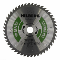 Диск пильный Hilberg Industrial Дерево тонкий рез 165*20*48Т HWT166_1