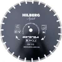 Диск алмазный отрезной 450*25,4*12 Hilberg Hard Materials Лазер асфальт HM310_0