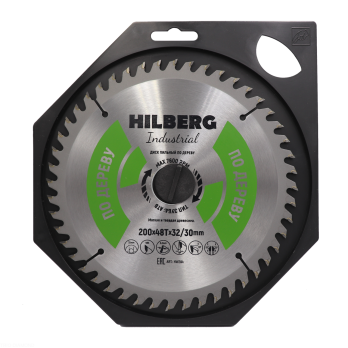 Диск пильный Hilberg Industrial Дерево 200*32/30*48Т HW204