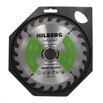 Диск пильный Hilberg Industrial Дерево 200*32/30*24Т HW203