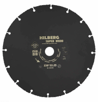 Диск карбид вольфрамовый отрезной 230*22,23 Hilberg Super Wood 530230_0