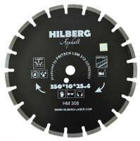 Диск алмазный отрезной 350*25,4*12 Hilberg Hard Materials Лазер асфальт HM308_0