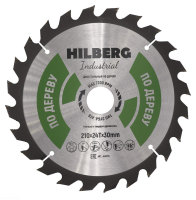 Диск пильный Hilberg Industrial Дерево 210*30*24Т HW210_2