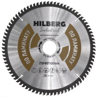 Диск пильный Hilberg Industrial Ламинат 210*30*80Т HL210_0