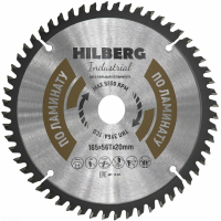 Диск пильный Hilberg Industrial Ламинат 165*20*56Т HL165_1