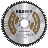 Диск пильный Hilberg Industrial Ламинат 200*30*80Т HL200_3