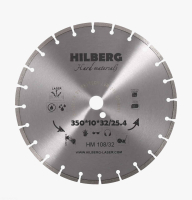 Диск алмазный отрезной 350*32/25,4*12 Hilberg Hard Materials Лазер HM108/32