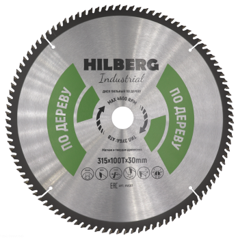 Диск пильный Hilberg Industrial Дерево 315*30*100Т HW317