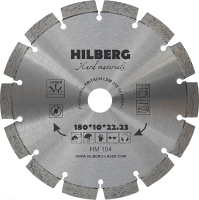 Диск алмазный отрезной 180*22,23 Hilberg Hard Materials Лазер HM104_0