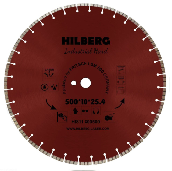 Диск алмазный отрезной 500*25,4*12 Hilberg Industrial Hard HI811