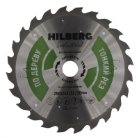 Диск пильный Hilberg Industrial Дерево тонкий рез 250*32/30*24Т HWT253_0