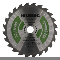 Диск пильный Hilberg Industrial Дерево тонкий рез 250*32/30*24Т HWT253_3