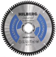 Диск пильный Hilberg Industrial Алюминий 200*30*80Т HA200_1