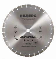 Диск алмазный отрезной 450*25,4*12 Hilberg Hard Materials Лазер HM110_1