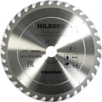 Диск пильный Hilberg Industrial Дерево 450*50*36Т HW451_0