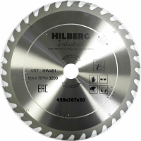 Диск пильный Hilberg Industrial Дерево 450*50*36Т HW451_1