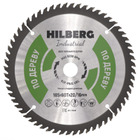 Диск пильный Hilberg Industrial Дерево 185*20/16*60Т HW187_0