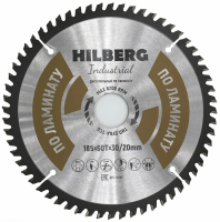 Диск пильный Hilberg Industrial Ламинат 185*30/20*60Т HL185_1