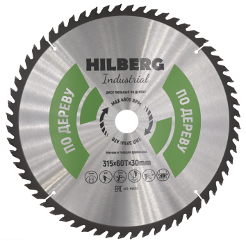 Диск пильный Hilberg Industrial Дерево 315*30*60Т HW315