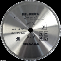 Диск пильный  Hilberg Industrial Металл 305*25,4*72Т HF305_4