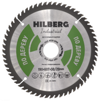 Диск пильный Hilberg Industrial Дерево 190*30/20*60Т HW193_0