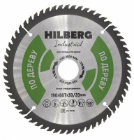 Диск пильный Hilberg Industrial Дерево 190*30/20*60Т HW193_1