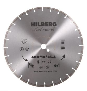 Диск алмазный отрезной 400*25,4*12 Hilberg Hard Materials Лазер HM109