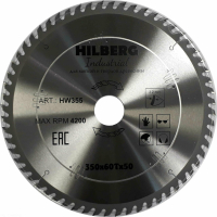 Диск пильный Hilberg Industrial Дерево 350*50*60Т HW355_1