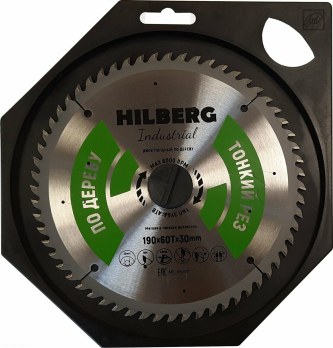 Диск пильный Hilberg Industrial Дерево тонкий рез 190*30*60Т HWT192